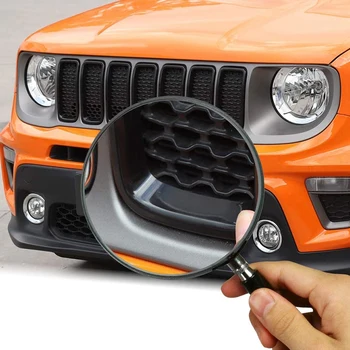 Jeep Renegade 2019 2020 Priekšējo Resti Iebāž Lukturu Bezels Attiecas Komplekts, ABS Melno 9 Gab.