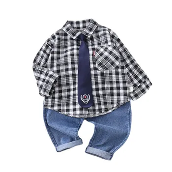 Jaunā Pavasara Bērnu Modes Apģērbu Baby Zēni Meitenes Krekls, Bikses 2gab/komplekti, Rudenī Bērni Toddler Apģērbu Zīdaiņu Kokvilnas Tracksuit