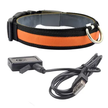 USB Uzlādes Pet Suns Apkakles, kas Mirgo Kvēlojošs Gaismas LED Apkakles Pet Produkti, Regulējams Mazo Mājdzīvnieku Gaismas Drošības Apkakle