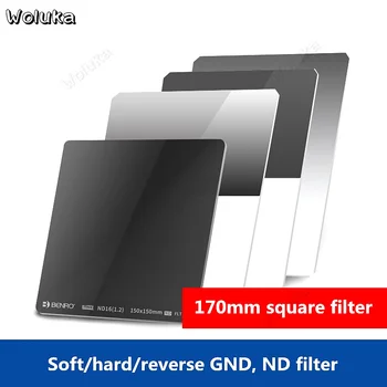 Kvadrātveida filtrs 170mm GND 0.9 1.2 1.8 laukumā spogulis, mīksto un cieto reverse GND vidējo pelēko gradientu ND Filtrs CD50 T11