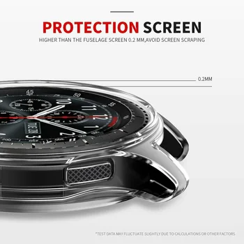 Skatīties Ekrāna Aizsargs Slim Rāmi, TPU Skaidrs, Lietu Vāku Aizsargātu Apvalks Priekš Samsung Galaxy watch3 45mm Skatīties ar Ekrāna Aizsargs