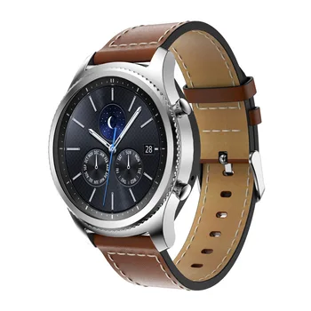 Jaunas Ādas skatīties siksnu Samsung Rīku S3 22mm aproce nomaiņa watchband Par Huawei Skatīties GT Smart piederumi aproce