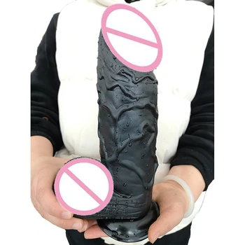 Kucēns Spēlēt seksa rotaļlietas sievietēm milzīgu, biezu mīkstuma Dildo, reāli dzimumlocekļa lielu Dong Liels Gailis Dick Pieaugušo Erotiska Ielikt Seksa Produkta
