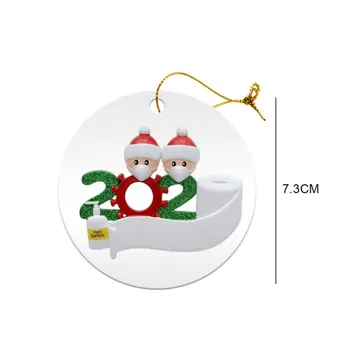 Ziemassvētku Eglīte Piekārtiem Rotājumi Keramikas Apdares Dāvanu Personalizētu Produktu Karājas Rotājumu Sociālā Distancēšanās