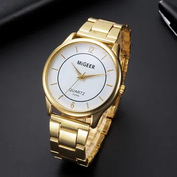 Modes Vīrietis Dizaina Nerūsējoša Tērauda Analog Sakausējuma Kvarca Rokas pulksteņi rokas pulksteņi sieviešu zelta pulksteni, pulksteņa mehānismu erkek saat