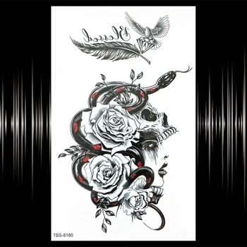 Dragon King Pagaidu Tetovējums Vīriešu Un Sieviešu Pieaugušo Lielas Uguns Scorpion Tetovējumiem Zaļā Čūska Ģeometriskā Melnā Pūce Viltus Tetovējums, Roka Roku