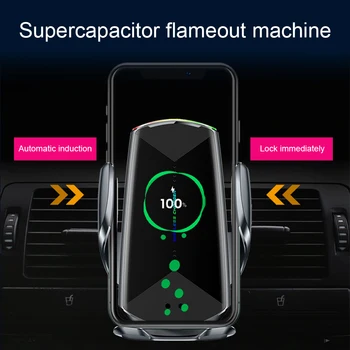 15 w Quick Charger Auto Bezvadu Lādētāju Gaisa Ventilācijas Viedtālruņiem, kas Atbalsta Qi Infrasarkanais Sensors, 360 Grādu Rotācijas Uzlādes Turētājs