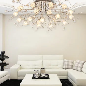 Radošā led kristāla dzīvojamā istabā griestu lampas modernās vienkārši atmosfēru Eiropas restorānu lampas led griestu lampas apgaismojuma lampa