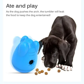 Pet Interaktīvās Ļodzīties Puzzle Rotaļlietas, Pārtikas Dozatoru Suns Pakārtotā Rotaļlietas Akrobāts Daudzfunkcionāls Ritošā Caurs Bumbu Lieliem, Vidējiem Suņiem -