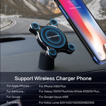 NORTHFIRE Auto Bezvadu Lādētāju Magnētisko Auto Telefona Turētājs Stāvēt iPhone 11 Pro Max Qi Ātrās Uzlādes Gaisa Ventilācijas Paneļa Turētājs