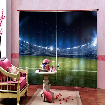 HD Augstas 3D Futbola laukums Bērniem Skaistas Ainavas, viesistaba, Guļamistaba Drapērijas Pasūtījuma Dropship