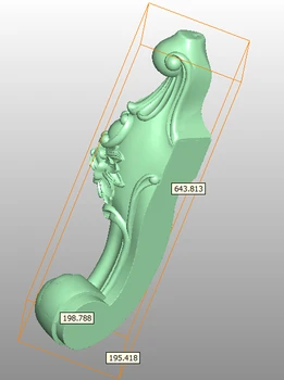 3D modelis STL formātu failu cnc router engraving mēbeles, dīvāns ministru krēslu kāju modelis Artcam 715