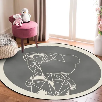 Karikatūra gudrs ģeometriskā atpakaļ, sedz dzīvojamās istabas gulta bērnu piekārtiem grozu krēslu anti slīdēšanas kārta mat paklājs