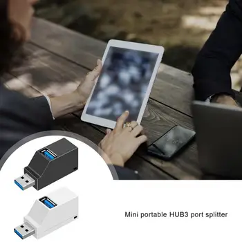 Mini Portatīvo HUB3 Portu Sadalītājs-line USB Pagarinājuma HUB Centrmezglu Ātri Pārraides Augstas Veiktspējas Ātri Siltuma Izkliedi