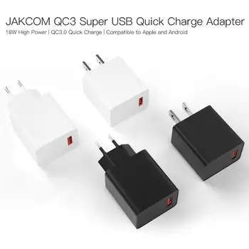JAKCOM QC3 Super USB Ātrās Uzlādes Adapteri Jaunāks par mobilā telefona kabeļi auto lādētājs qi bezvadu 9 power bank