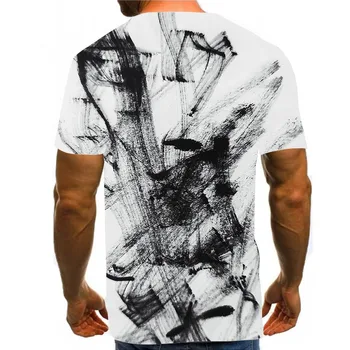 Vīriešu Tintes Krekls 3D Druka, T-Krekls Vasaras Grafiskais Modelis t-veida Topi