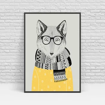 Mūsdienu Ziemeļvalstu Fox Dzīvnieku Audekls Mākslas Drukāt Plakātu Sienas, Attēlus, Mājas Apdare Glezna Bez Rāmja