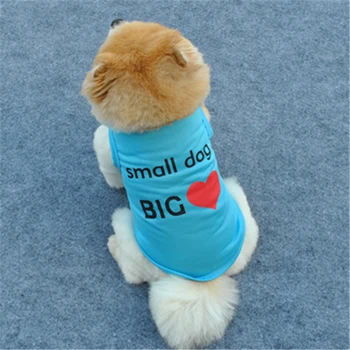 Liela Sirds Mazs Suns Pet Audums Suņu Apģērbu Modes Pavasara Un Vasaras Kokvilnas Ērti Suns Bez Piedurknēm, Vestes Pet Kostīmi