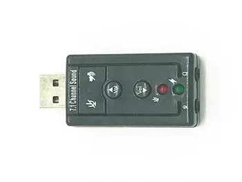 Jaunu Ārējo USB uz 3D, Audio USB Skaņas Kartes Adapteris 7.1 Kanālu Profesionālo Mikrofonu Austiņas 3.5 mm