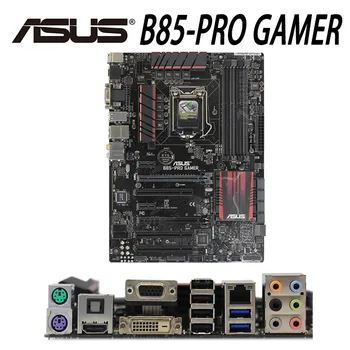 LGA 1150 Asus B85-PRO GAMER Mātesplati + CPU Intel Core i5 4590 Pamatplati Uzstādīts DDR3 32GB, HDMI Darbvirsmas B85 Placa-Mãe 1150 Izmantot