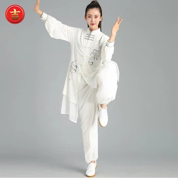 Tai Chi Uzvalks Vīrieši Sievietes Uzstādīt Kung Fu Kung Fu Ir Ķīniešu, Tradicionālā Ķīniešu Sievietes, Tai Chi, Ušu Formas Tērpu Lilija Orhideju Zāli, Tai Chi Vienotu