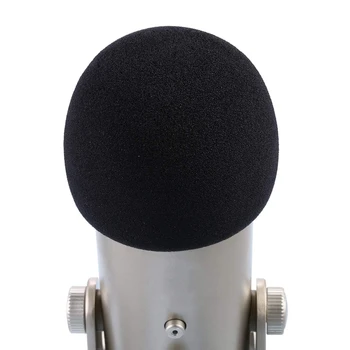 Mic Segtu Sūklis Mikrofons Priekšējā Stikla Blue Sniega, Sniega Pro Kondensatora Mikrofons (Melna, 3 Gab.)