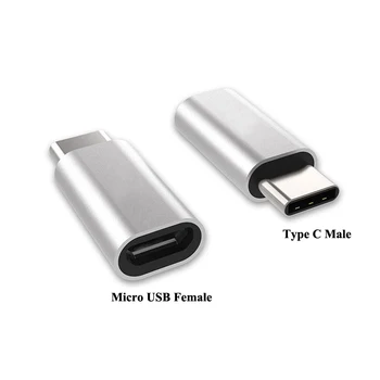 USB C Tipa Vīriešu Micro USB Sieviešu Adapteris Lādētājs Lenovo ZUK Malas L / Edge , Zuk Z1, Z2 Plus , Z2 Pro Adapteri Konvertētājs