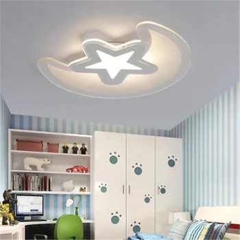 Vienkārši ultra-plānas led griestu lampas radošu personību bērnu guļamistaba zvaigznes, mēness zēns, meitene, istabas apgaismojumu WF613240