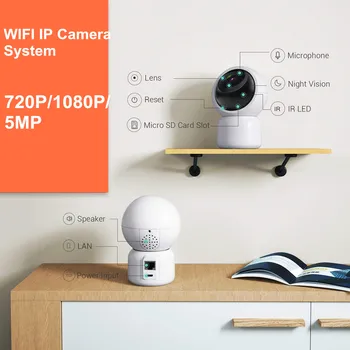 Wifi ip kameras drošības mini ptz 1080P 3MP auto izsekošana, audio, video novērošanas baby monitor mājas bezvadu cctv kameras ip cam