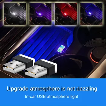 Auto LED Gaismas USB Atmosfēru, ņemot vērā Citroen C-Quatre C-Triomphe Pikaso C1 C2 C3 C4 C4L C5 Elysee/DS-sērija