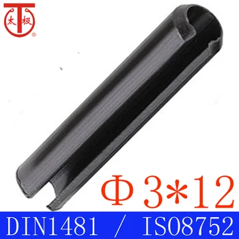 (3*12)DIN1481 / ISO8752 pavasara pin /Iešķeltu Pavasara Pin ( Satītas pin ) 100 gabali/daudz