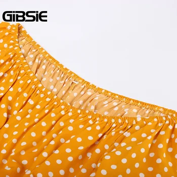 GIBSIE Plus Lieluma Pie Pleca Polka Dot Jumpsuit Sieviešu Vasaras Brīvdienu Gadījuma Augsta Vidukļa Tunika Sieviešu Plaša Kāju Jumpsuit 2020
