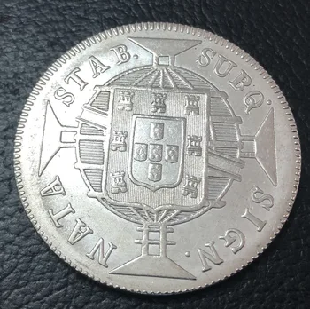 1821-R Brazīlija 960 Reis - Joao VI Sudraba Pārklājumu Kopēt Monētas 40mm