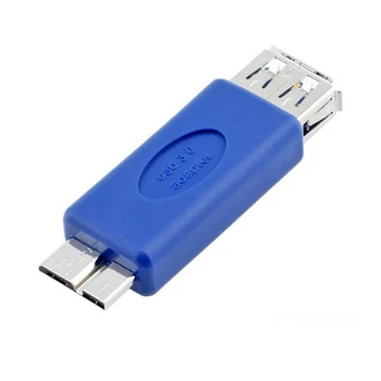 Standarta USB3.0 Micro B Vīriešu Tipam Sievietes MicroB/AF Adapteris Pārveidotājs ar OTG Funkcija