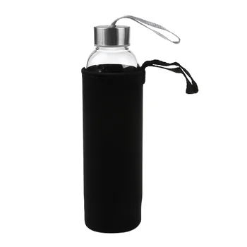 550ml Vispārēju BPA Free Augstas Temperatūras Izturīgas Stikla Sporta Ūdens Pudele ar Tējas Filtra Infuser Krūze, Pudele Aizsardzības Soma
