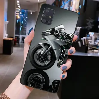 Kawasaki Ninja Zx R, kas Sporta Motociklu Soft black Telefonu Gadījumā Samsung S20 plus Ultra S6 S7 malas S8 S9 plus S10 5G lite 2020