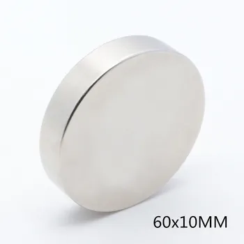1gb 60x10 mm N35 Neodīma Magnēts NdFeB Pastāvīgiem Kārta Super Spēcīgu Spēcīgu Magnētisko Magnēti 60*10 mm Meklēšanas Magnēts