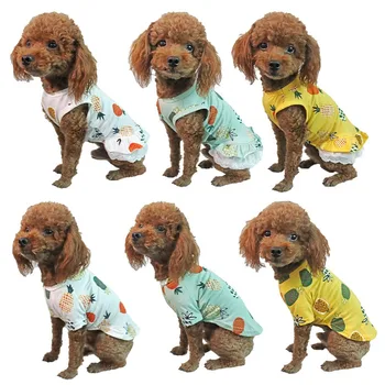 Kokvilnas Vasaras Apģērbu Suņiem Krekls Mazs Suns Clothers Ropa Verano Perro Mascotas Ropa Camisetas Para Perros Medianos Ppy