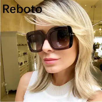 Lielizmēra Kvadrātveida toņos Saulesbrilles Sieviešu tendence 2018. gadam Luksusa Dizaineru sexy Liels Rāmis, saules brilles sievietēm uv400 Polaroid