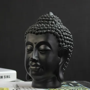 Ķīnas Zen Budas Galvas Apdare Sveķu Mājas Apdare Amatniecības Dzīves Telpu Dekorēšana Aksesuāri Dāvanas