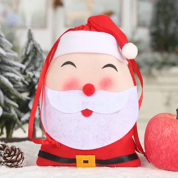 Ziemassvētku Dāvanu Maisiņi Candy, Virves Soma, Santa Claus Dāvanu Apple Aukliņu Soma, Priecīgus, Ziemassvētku Rotājumi, Jaunā Gada, Ziemassvētku Rotājumi
