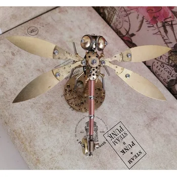 Metāla Puzzle Modelis Rotājumi Mehāniskās Kukaiņu Amatu Mājas Dekoru diy montāža rotaļlietas, dāvanas bērniem - Zelta Spāre