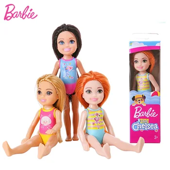 Barbie Lelle Chelsea Peldkostīms Maz Kelly Mini Kabatas Meitene Vasarā Spēlēt Ūdeni, Pludmales Rotaļlietas Mērcēt Ūdenī, Bērnu Rotaļu Dzimšanas Dienas Dāvana