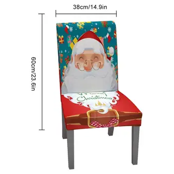 Ziemassvētku Stilā Ēdamistabas Krēsls Segtu Mājas Elastīgs Krēslu Spilvendrāna Gabals Aptver Viesnīca Restorāns Viesnīca Galda, Krēsla Pārsegs
