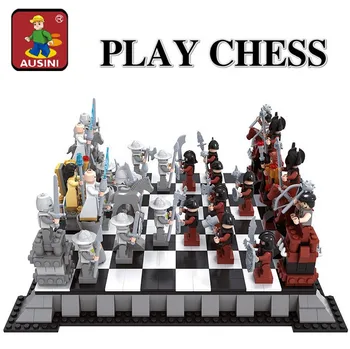 Ausini 27907 1142PCS Pils Sērijas starptautiskais šaha Modeli, Celtniecības Bloki Komplekti mini Kids Ķieģeļi Rotaļlietas Bringuedos DIY lepining