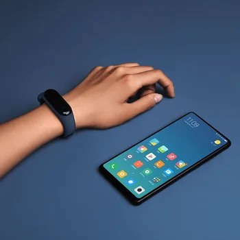 Sākotnējā Xiaomi Mi Grupa 3 NFC Aproce 0.78 collu Touch Screen Aproce Ziņu Sirds ritma Monitors Miband 3 Smart joslā