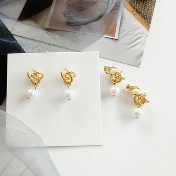 Sievietes unikālā auskari ģeometriskā vara kvalitātes auskari Ms pērļu auskaru delikāts auskari vairumtirdzniecība modes metāla