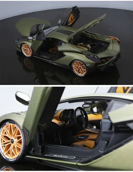 1:18 Mērogā Lamborghini Sian FKP37 Sakausējuma Luksusa Transportlīdzekļa Lējumiem Pull Atpakaļ Automašīnas Modelis, Preču, Rotaļlietu Kolekcija