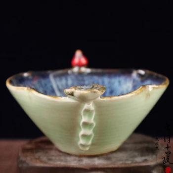 Izsmalcinātu antikvariāts porcelāns (lotosa sēklas, cepuri bļoda) rotas