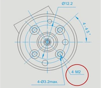 50g·105 cm apgr. / min 2W 500 ma 12V WPM20L-020 Precizitāti 2 posms 8 stieple D-ass stepper motor